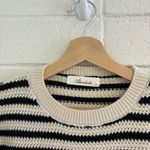 Alicedudu striped knit long sleeve sweater dress Black Photo 2