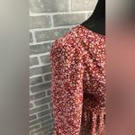 Blue Rain  Floral Red Maxi Dress Open Tie Back Women’s size XL Photo 3