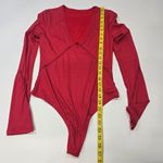 Free People  x Intimately FP Victoria Plunge Bodysuit In Garnet Rose Photo 13