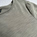 SheIn  Olive Green Ruffled Lettuce Hem Long Sleeve Top Photo 4