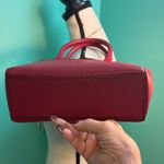 Coach  Cherry Red Leather Satchel Photo 6