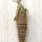 Antique Koi fish pendant, Art Deco c1930s Photo 0