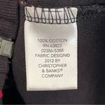 Christopher & Banks Christopher & Banks Black Red Full Zip Shirt Size Medium Giraffe Zebra Safari Photo 5