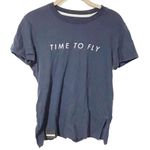 Hoka  One One Size XS Blue Time to Fly Marken Tshirt Short Sleeve Photo 0
