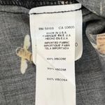 Karen Kane bumblebee print blouse front buttons long bubble sleeves Size Medium Photo 5