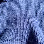 Ralph Lauren Lauren  Navy Ribbed Knit Tie-Front Sweater Shirt Size Large Photo 2