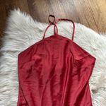Lulus LULU’S Rooftop Party Dusty Red Satin Halter Mini Dress Photo 6