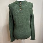 Abercrombie & Fitch Sweater Womens S Dark Green Ribbed Sleeves Buttons Classic Photo 1