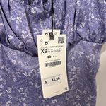 ZARA NWT  Purple Flower Cottagecore Feminine Babydoll Dress Size XS Photo 3