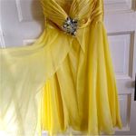 Sherri Hill  Yellow Beaded Short Dress Size 8 Photo 4