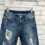 Rock & Republic Dark Wash Straight Leg Jeans Mid Rise Distressed 28x26 Y2K Denim Photo 4