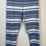 Zyia Active Womens Light n Tight High Rise 7/8 Leggings Pants Purple Stripe 8/10 Size undefined Photo 0