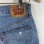 Levi's Women's 501 Light Wash Button Fly Distressed Jean Shorts Sz 28 Boho Photo 4