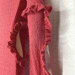 Collina Strada Ruffled Bodysuit with Side Cutouts Hot Pink NWOT womens S Photo 4