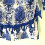 Parisian  Collection Blue Fringe Off Shoulder Tassle Short Cropped Set 8-10 Photo 4