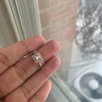 14k WG Princess Cut Ring With Half Carat Diamonds Photo 5