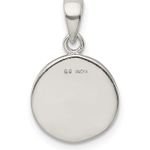 Sterling Silver Glitter Enamel Letter P Initial Circle Pendant Photo 3