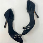Giuseppe Zanotti  Black‎ Silk Sandals w/ Rhinestones Photo 0