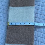 Coach  100% wool knit, cream tan, preppy classic stripe winter scarf OS Photo 7