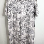 Soma Nightgown Palm Leaf Print Black & White Pajama Dress Size Medium Photo 0