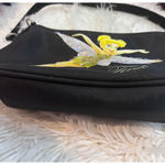 Disney 3/$15  Tinkerbell Fairy Small Black Cosmetic Bag Pouch Zipper Top Handle Photo 3