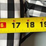 CHAPS  black and white buffalo plaid checked patterned short trench on size Large Photo 9