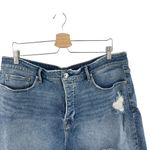 Good American  Bombshell Shorts Distressed Cutoff Denim‎ Stretch Blue276 Size 16 Photo 3