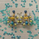 Disney Princess Cinderella Earrings Blue Photo 3