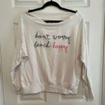 Sundry  Beach Happy Off Shoulder Pullover In Pigment Paper Size 2 (Medium) Photo 1