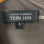 Rickie Freeman Teri Jon Sheath Dress Faux Leather Brown Size 4 Photo 13