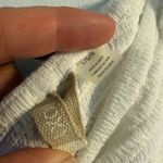 Roxy  Lovers Marshmallow Dress Large Smocked Off the Shoulder Maxi Ruffled Lace Photo 9