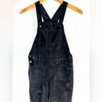 Old Navy  L 10/12 Velvet Overalls in Jet Black Photo 1