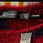 New York & Company Red and Purple Shiny Sparkly Tinsel Christmas Party Sweater. Photo 7