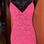 Victoria's Secret Vintage  Vibrant Pink Lace Slip Photo 0
