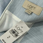 Loft NWT ANN TAYLOR Coastal Blue Pencil Skirt Bow Front Back Zip Lined Sz 2 XS Photo 8