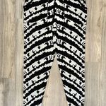 Yes And 100% Organic Cotton Black White Jacquard Joggers Sweat Pants Size M New Size M Photo 0
