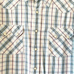 Lucky Brand Lucky Brand Dungarees Western Shirt Plaid Pearl Snaps Women’s Size Medium Rodeo Photo 6