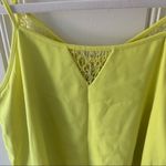 Bar III Highlighter Yellow Chiffon Tiered Dress S Photo 4