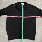 Kate Spade  Cardigan Black Small Wool Angora Blend Retro Glam Preppy Luxury Photo 5