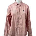 G-star Raw  Women's Pink Collared Long Sleeve Button Down Shirt Blouse Top Size L Photo 0