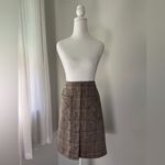 Soho Apparel  Ltd. Brown & Black Plaid Houndstooth Print Knee Length Skirt Photo 1