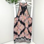 Band of Gypsies Floral Paisley Print Halter Dress Sleeveless Mini Medium Photo 1