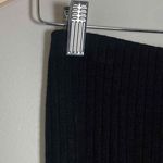 ZARA Womens Knee Length Ribbed Knit Elastic Waist Classic Core Midi Skirt Medium Photo 2