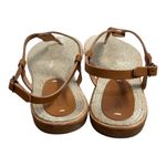 Soludos New Classic Tan Leather Thong Sandals Women’s Size 10 Espadrille Sole Photo 5