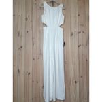 Lulus NWT  Moments to Remember White Sleeveless Wide-Leg Cutout Jumpsuit Classy S Photo 1