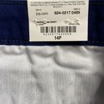 st. john's bay St. John Bay Women’s Blue Mid Rise Easy Fit Through Hip & Thigh Shorts Size 14P Photo 3