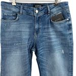 Desigual Boho Embroidered Crystal Embellished Straight Leg Jean US 4 New Photo 2