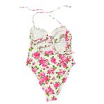 Betsey Johnson Love Always One Piece Bandeau Swimsuit Pink Floral Heart Sz Large Photo 6