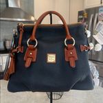 Dooney & Bourke  NAVY Pebble Leather Stanwich Satchel. Photo 0
