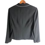 Laura Scott Vintage Black With White Lined Button Up Blazer Photo 60